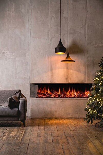 ZAYA Laden 150 Elektrikli Şömine - 3 Tarafı Cam Çerçeveli, Isıtıcılı, Sınırsı...