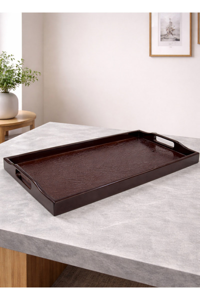 ALQANNAS Large Rectangular Fiber Serving Tray