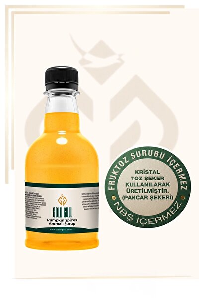 gold gull Pumpkin Spices (baharatlı Bal Kabağı) aromalı Kahve Ve Meyve Şurubu...