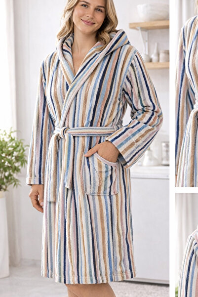 Bellahomeart Bornoz Stripe