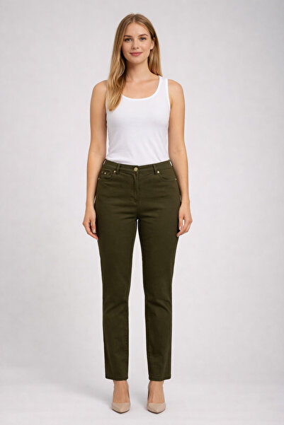 GARNİ П'ятикишенькові бавовняні брюки з вузькими штанинами та еластичним поясом