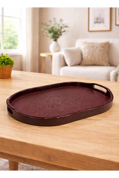 ALQANNAS Medium Oval Fiber Serving Tray