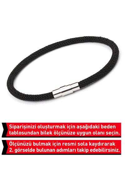 Crc Bijuteri Siyah Örgü İpli Bileklik