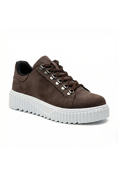 BESKAR Kahverengi Yumuşak İç Tabanlı Erkek Sneaker - Günlük Spor ve Rahat Aya...