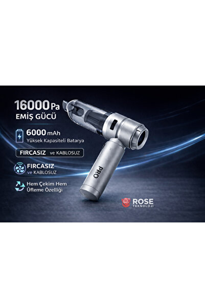 ROSE TEKNOLOJİ ROSE TEKNOLOJİ 16000 PA 3 KADEMELİ VAKUMLU VE ÜFLEMELİ ÇOK AMA...