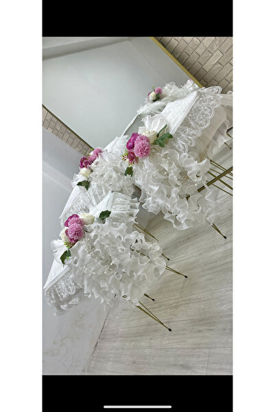 AHSEN TASARIM 9 cm Double-Sided Pleated Tulle, 10 Meters, Used for Making Bags and Ornaments.
