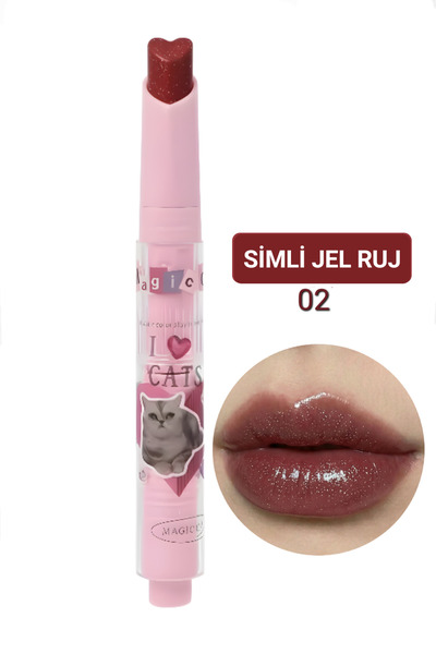 magic casa Kalp Uçlu Jel Ruj 02 – Doğal Parlaklık & Yumuşak Doku