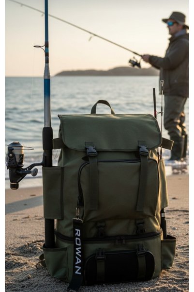 Generic Brand Thermal Lower Compartment Khaki Fishing Rod Securing Camping and Angler Fishing Rod, Rod Backpack 62*41*22cm