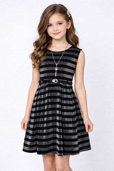 Besimo Kids Επιχρυσωμένο ριγέ Dream Tulle Φόδρα Γάμου και Αποφοίτησης Κοριτσί...