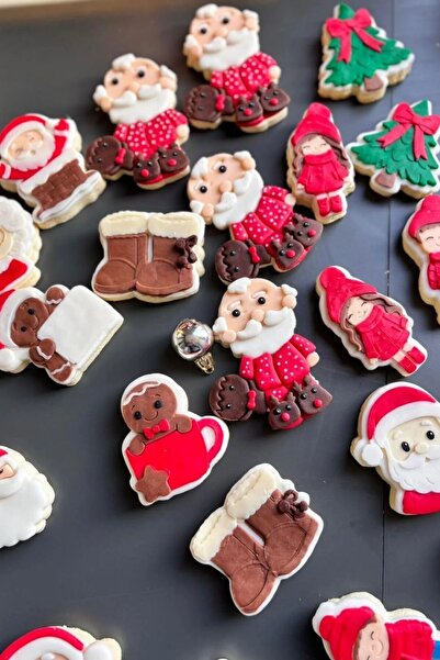 Miranın Hobileri Yılbaşı Kurabiyeleri | Kabartmalı Şeker Hamurlu Butik Kurabi...