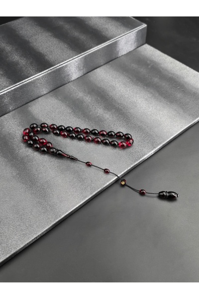 Tesbih-i Hazır Tesbihçilik سلسلة مسبحة مميزة ملونة بلون العنبر الناري مع نظام...