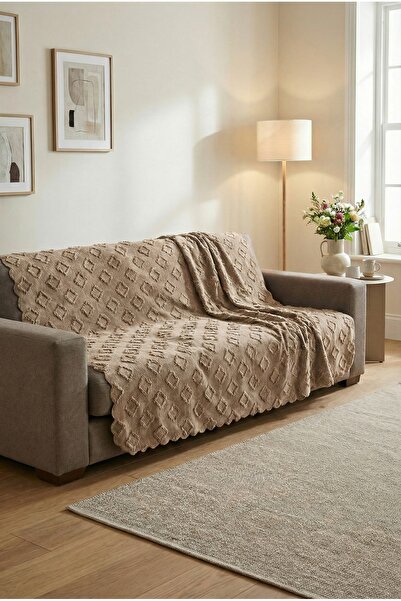 turkanlarhome غطاء أريكة من قماش الجاكار ذو ملمس شينيل مقاس 200 × 170 سم، نمط...