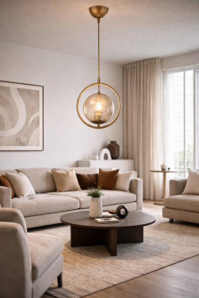 HubRom LUIS 3538-01-01-FRR Πολυέλαιος αντίκα-καφέ 25x74 εκ. 1xE27 Μέγ. 60W