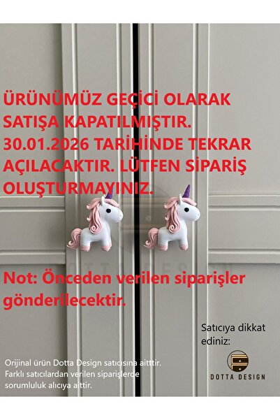Dot Design Çocuk Odası Kulpları - Unicorn Kulp (Tekli)