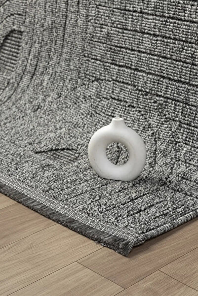 SEYRAN Halı Loppy 623 Antrasit Bukle Jüt Karel Halı Pinterest Desen Saçaklı