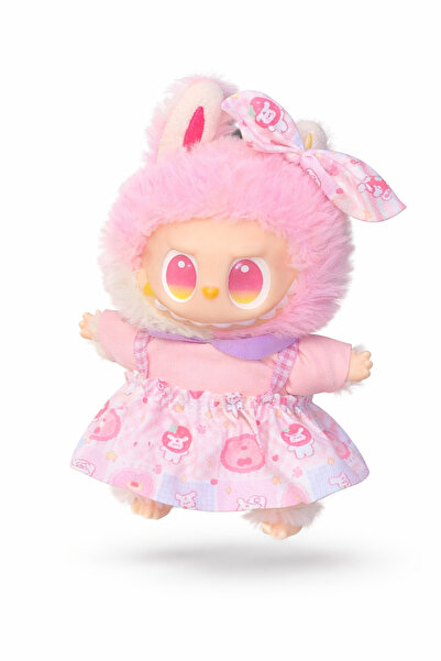 OEM Πλούσιο παιχνίδι μπρελόκ - τύπου Labubu - 15 cm - ντυμένο με ένα πολύχρωμ...