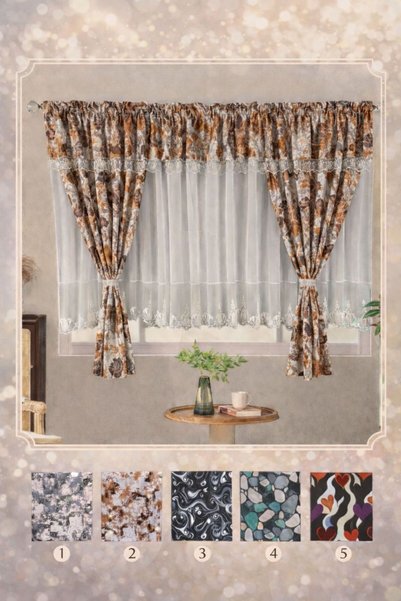 deluxshine Set 2 în 1 Perdea + Folie Transparentă 5 D (400x155cm)