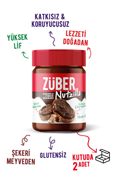 Züber Nutzilla Kakaolu Fındık Kreması 315g x 2 Adet