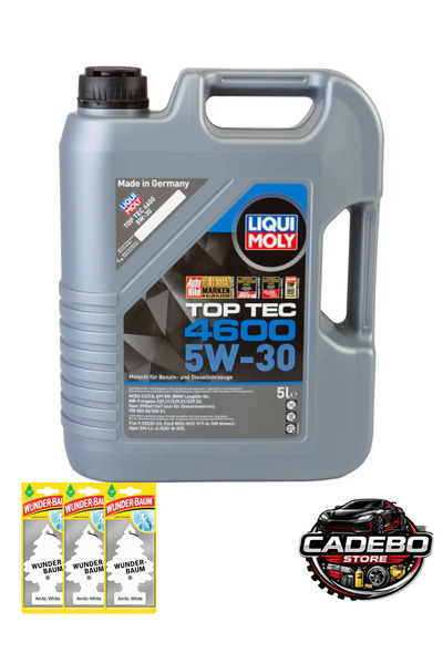 Liqui Moly Ulei motor Top Tec 4600 5W-30 – 5 litri + CADOU 3 brăduți parfumaț...