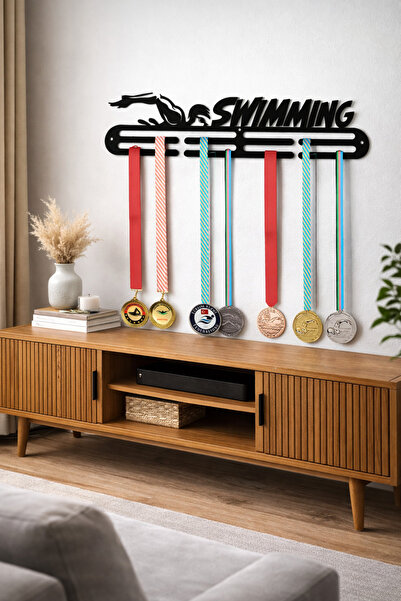 Serend YÜZÜCÜ Madalya Askılığı, Madalya Askısı, Duvara Monte Madalya Tutucu, ...