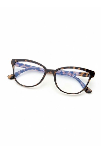 Hill's نظارات CHIC LEOPARD ذات الضوء الأزرق للحماية من الضوء الأزرق، متوافقة مع الضوء الأزرق