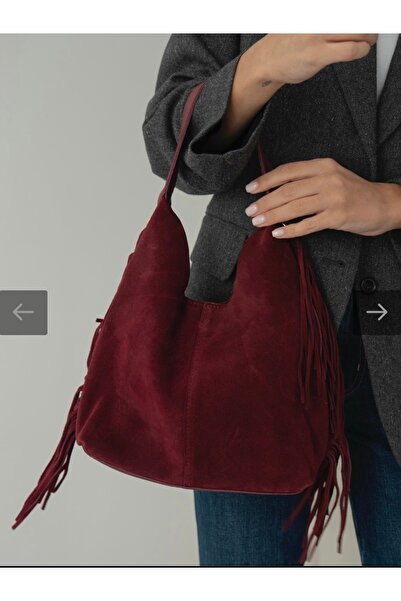 Özay butik Genuine Leather Suede Women's Shoulder Bag