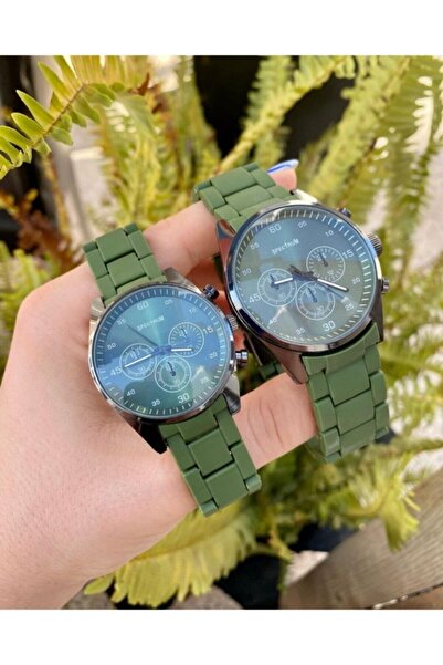 ÇENÇEN Unisex Sevgili Saatleri Çift Kombini Silikon Kordon