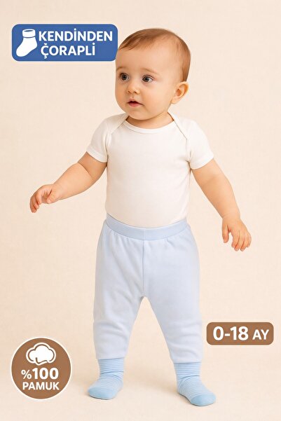 Kindo Baby Bebek Patikli Pantolon , Kendinden Çoraplı Pantolon , Annelerin Fa...