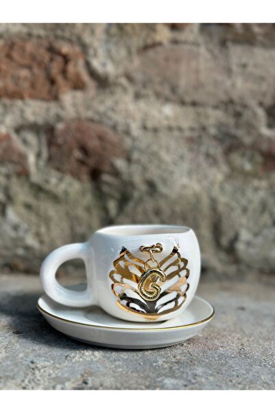 Sallanan Harf Seçenekli El Yapımı Kahve Seramik Bardak Kupa Mug