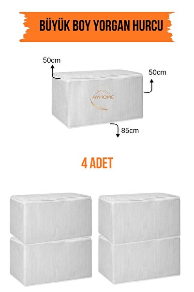 AYHOME Hurç Seti Gri Renk Büyük Boy Kapitoneli Çeyizlik Nişan ,Düğün , Bohça ...