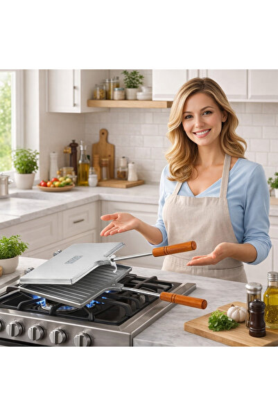Aluminum Section Stove Top Hand Toaster 24x18 Cm