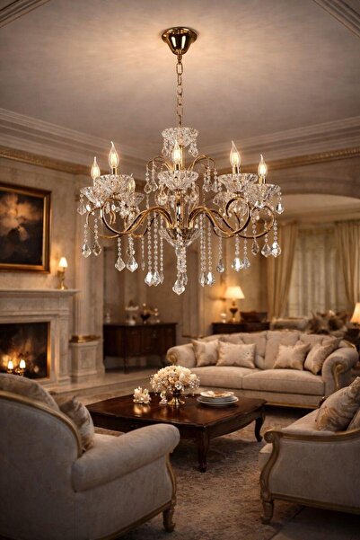 HAMER ثريا كلاسيكية فاخرة تمنح الجدران اطلالة جميلة ذهبية