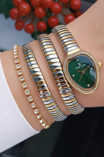 Daniel Klein Orjinal 2 Yıl Garantili Yılan Modeli Çelik Kordonlu Kadın Kol Sa...