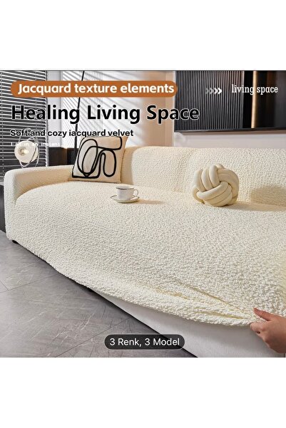 nurlan غطاء كرسي مرن قابل للغسل بنمط بوهيمي من الليكرا لثلاثة أشخاص