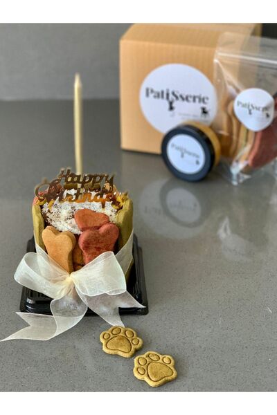 Patisserie Store Köpekler Için Renkli Doğum Günü Pastası- %100 Doğal Ve Taze!