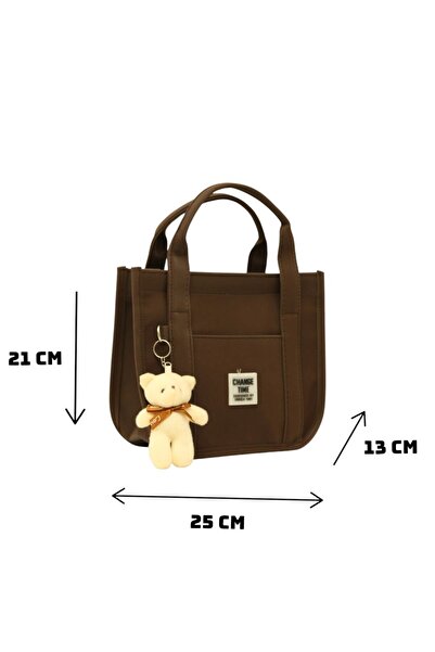 ZİVORA Τσάντα χιαστί και ώμου Buzi Fabric με αρκουδάκι και λουράκι κολόνας