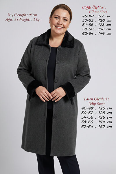 Laden Triko Kadın Kalın Çelik Örgü Kap Battal Astarsız Büyük Beden Anne Kışlı...