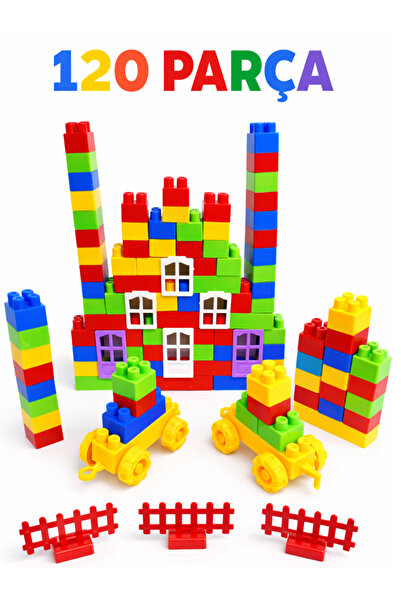 a v d a 120 Parça Vakum Silindir Tekerlekli Eğitici Zeka Blokları Yapı Blok S...