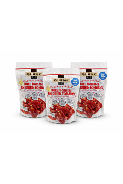 Gurme212 Yemeğe Hazır Şerit Kesim Kuru Domates (güneşte Kurutma) (3 Adet X 10...