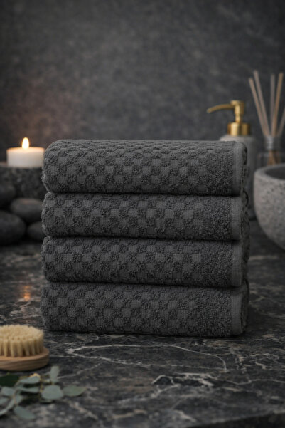 SHAL HOME bumbac 100% Set de 4 prosoape pentru mâini și față 50x90cm