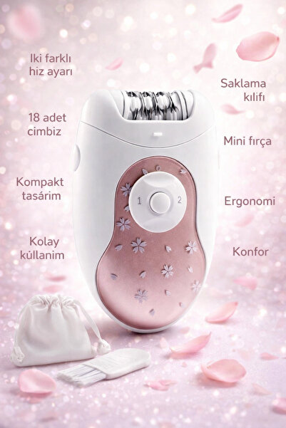 Arzum Rosy Epilasyon Cihazı Ar502918 18 Cımbızlı Pro Multi