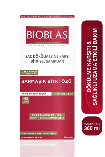 Bioblas شامبو بروسيانيدين المضاد للتساقط والنمو الصحي، 360 مل