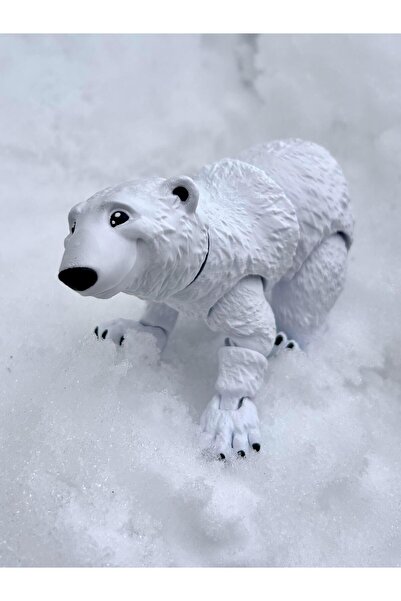 pynarix Kutup Ayısı Figür Oyuncak – Buzulların Beyaz Muhafızı!🐻❄️3D Hareketl...