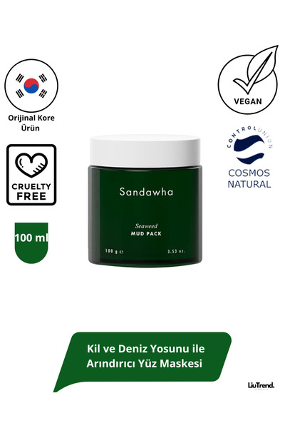 SANDAWHA Seaweed Mud Pack 100 ml Kil ve Deniz Yosunu ile Arındırıcı Yüz Maskesi