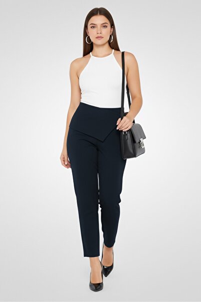 Stella McCartney Women Knitted Pull On Straight Leg Pants, Dark Navy