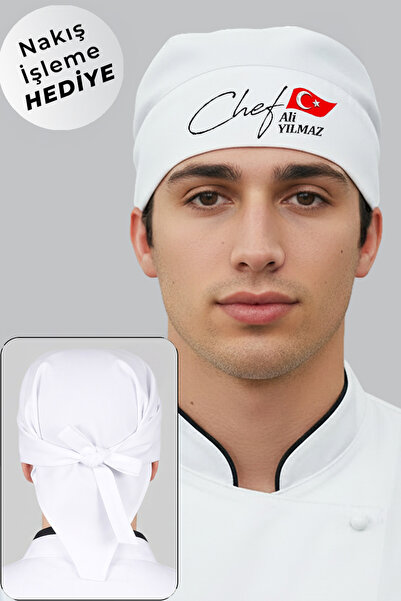 Üniformanya İsimli Aşçı Bandana İsim Hediyeli Aşçı Bandana Şef Bandana Aşçı B...
