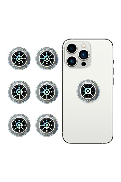 Choice 6 قطع من ملصقات الحماية من الإشعاع الكهرومغناطيسي الفضية، لحماية الهوا...