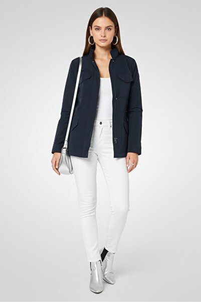 Ferrari Women Brand Logo Long Sleeve Full Zip Jacket, Navy