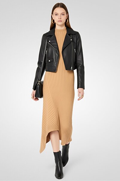 Stella McCartney Women Ribbed Midi Dress, Tan