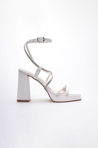 TRENDELLA Sandale cu toc alb pentru femei TR12MY02B